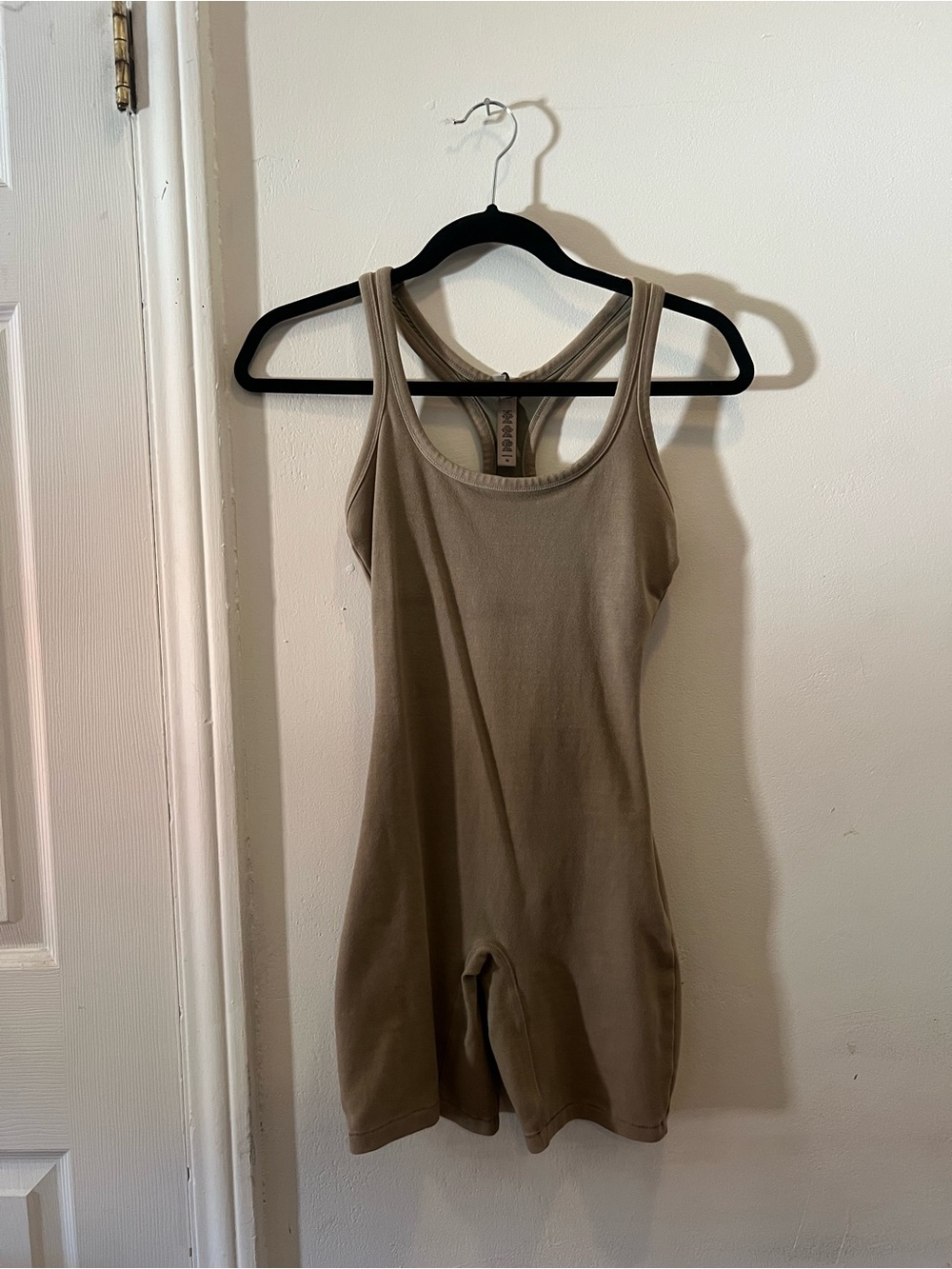 SKIMS Taupe Seamless Racerback Bodysuit
